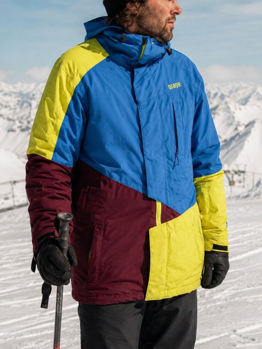 Orage Colorblock Ski Snowboard Jacket Men’s M Blue Prime 10k Waterproof Coat